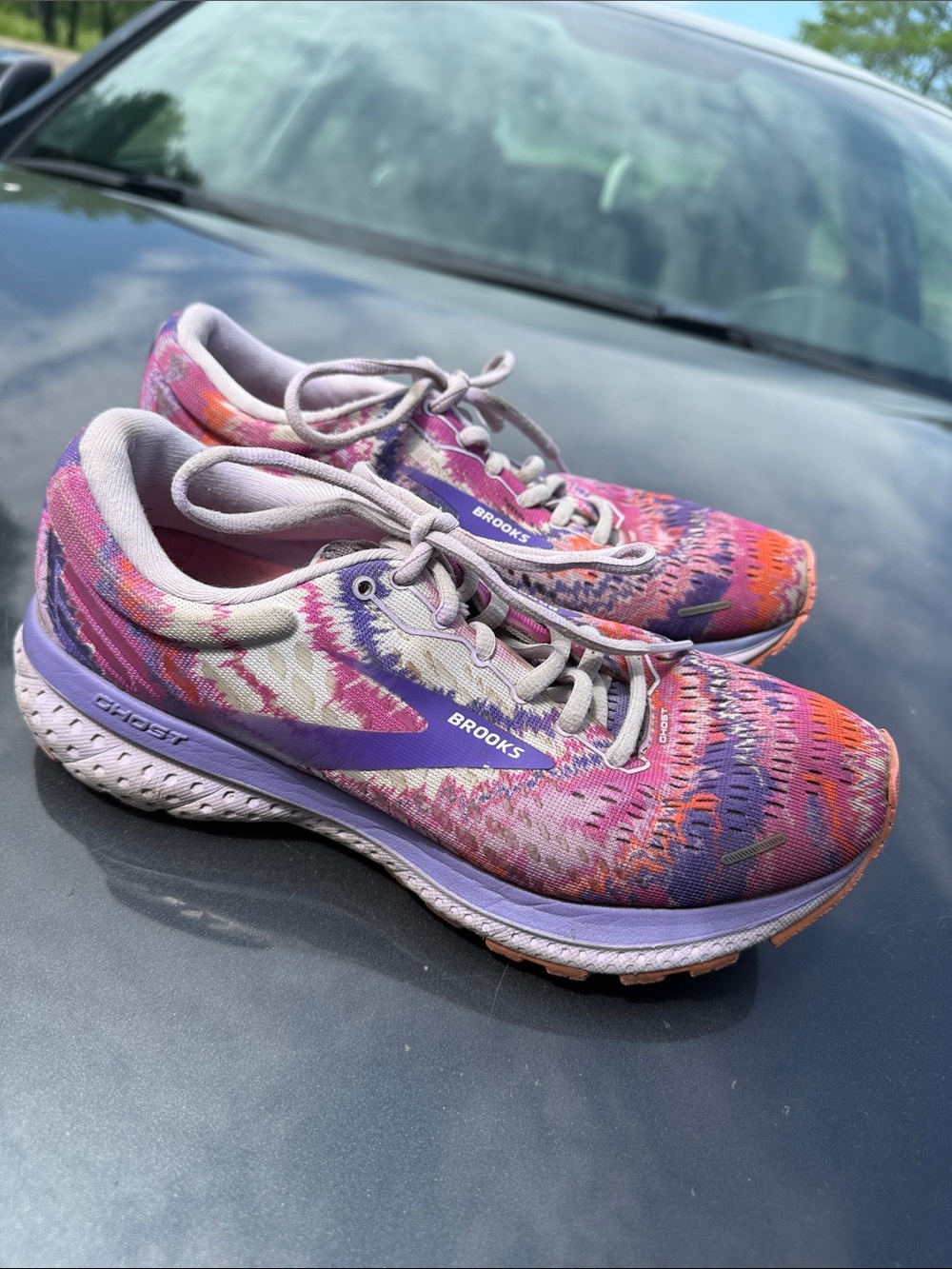 Brooks Women's Running Shoes - Purple/Pink/Orange Knit
